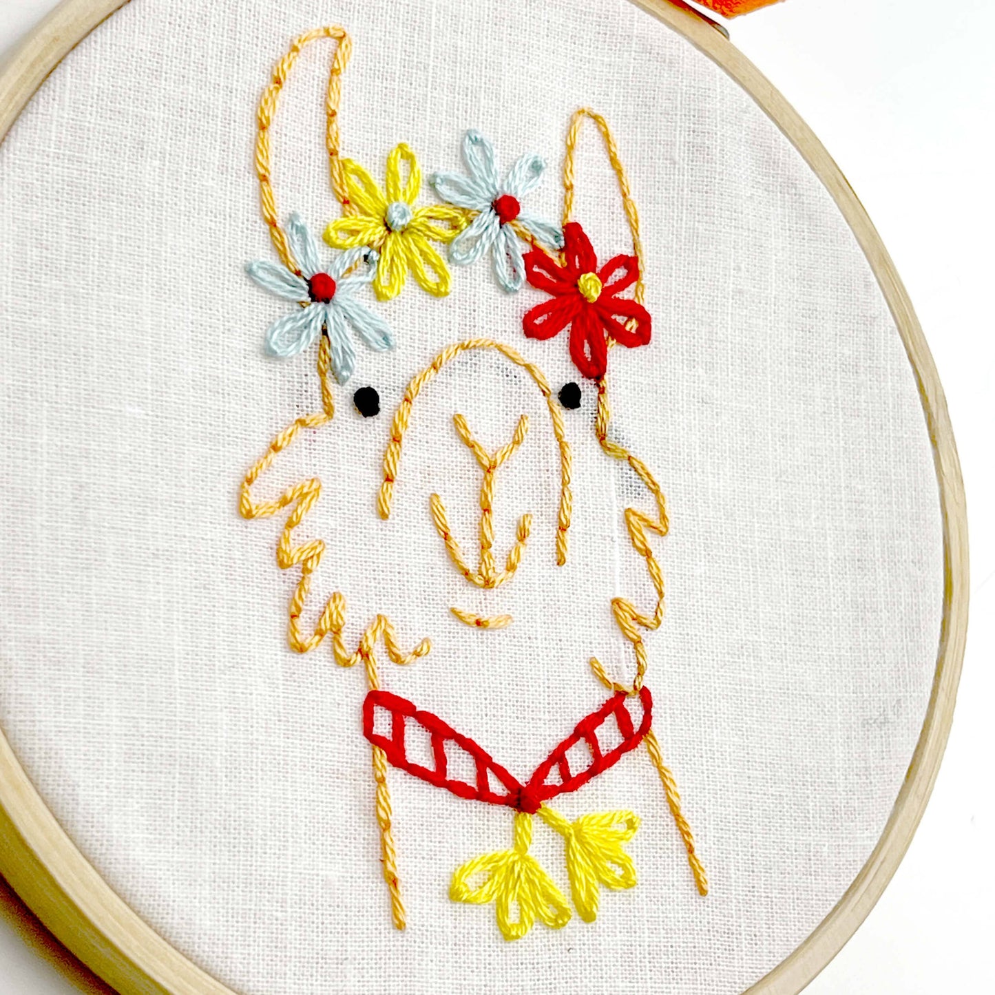 Llama 4-inch embroidery kit