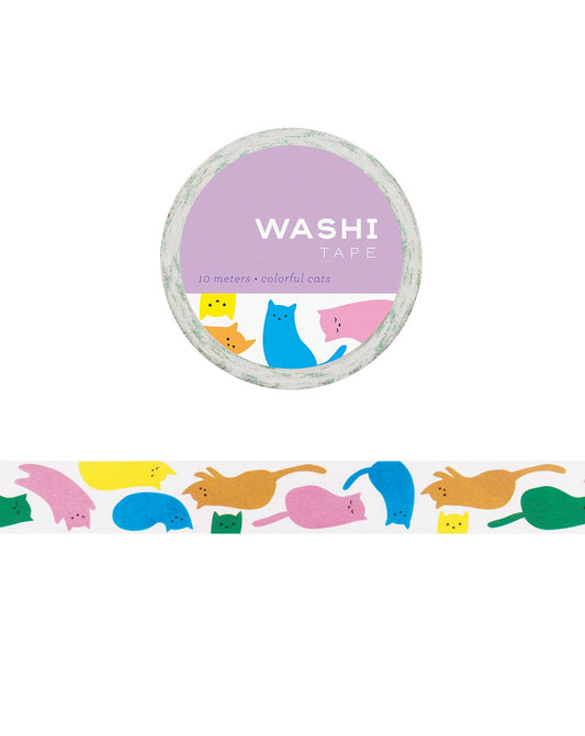 Colorful Cats Washi Tape