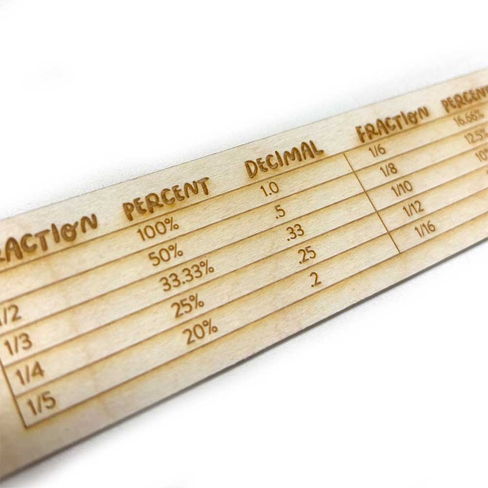 Colorful Laser-Engraved Ruler