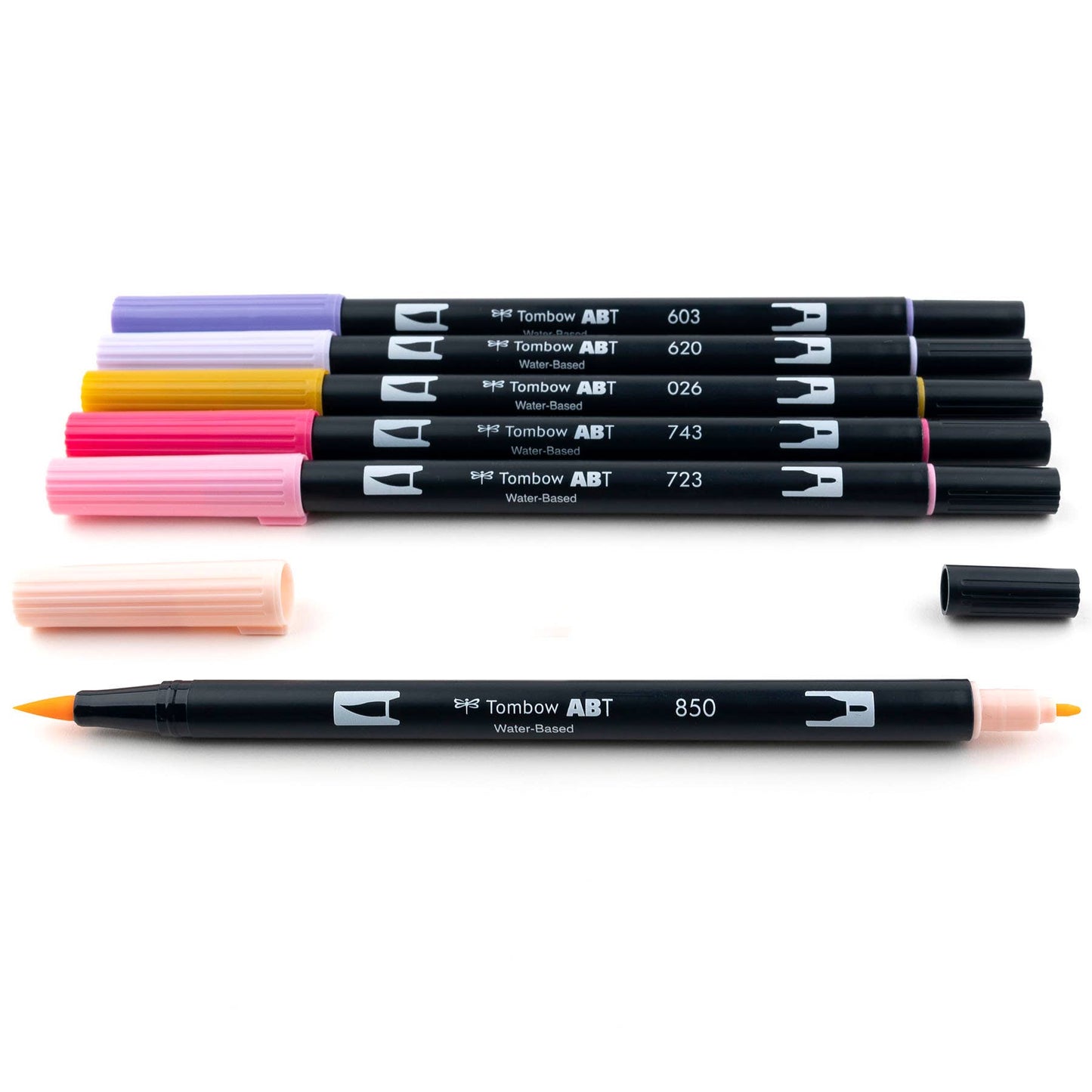 Dual Brush Pen Art Markers, Sweetheart, 6-Pack