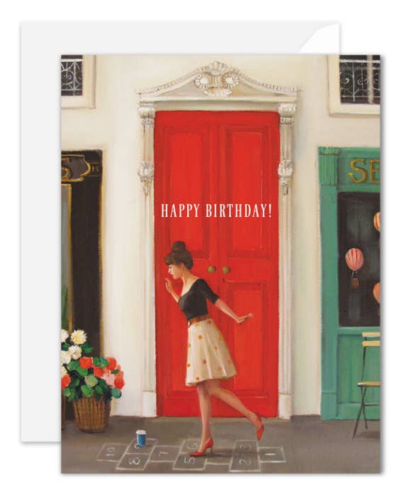 Hopscotch Birthday Card by Janet Hill