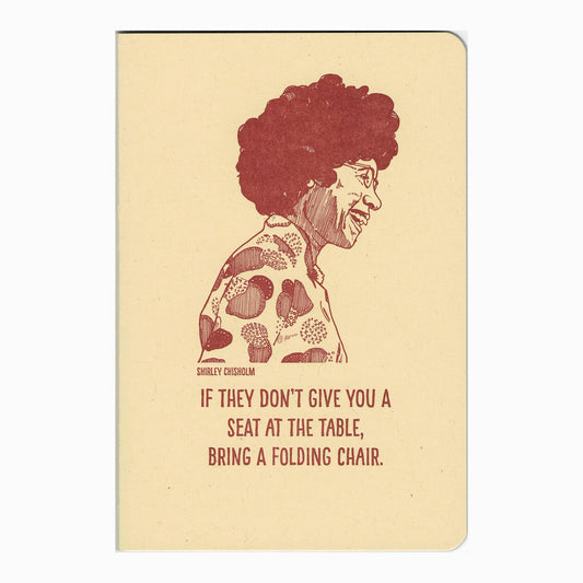 Shirley Chisholm letterpress notebook