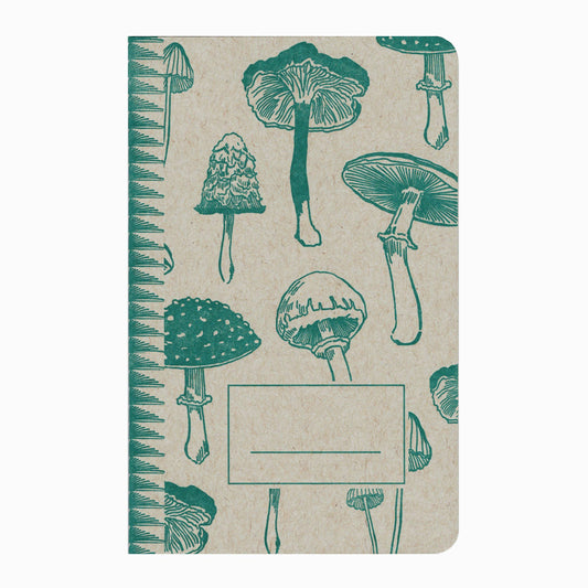 Mushrooms letterpress notebook