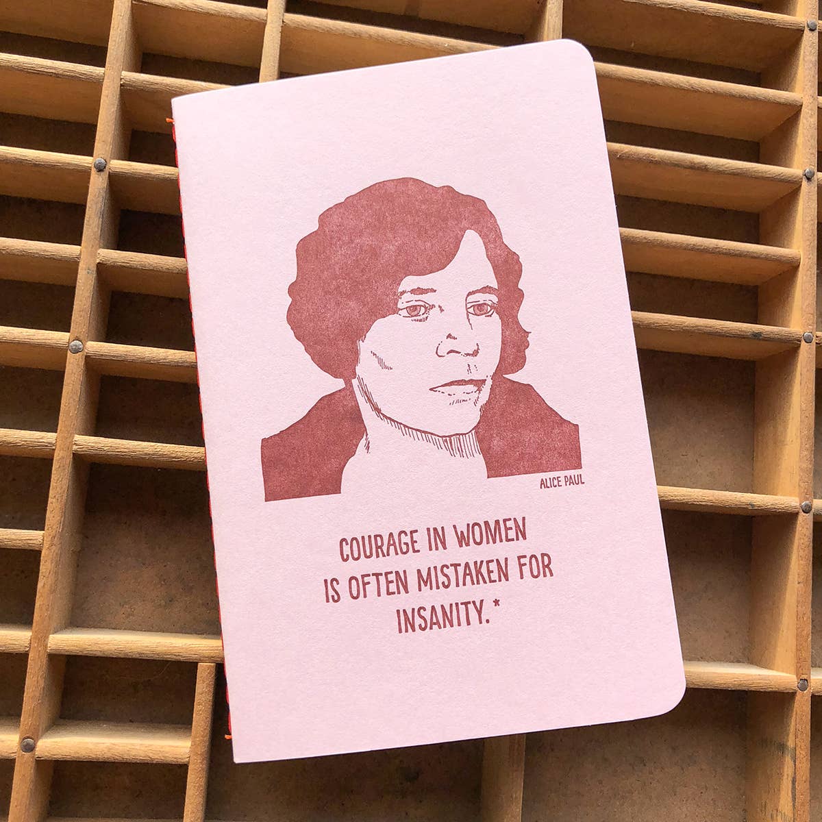 Alice Paul letterpress notebook