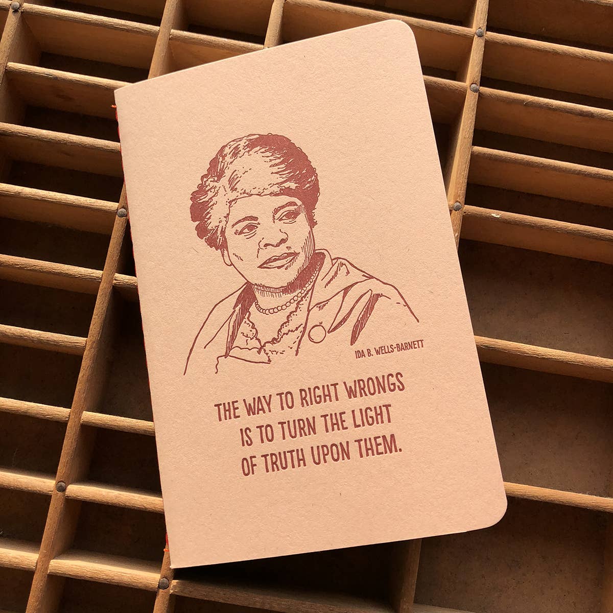 Ida B. Wells letterpress notebook