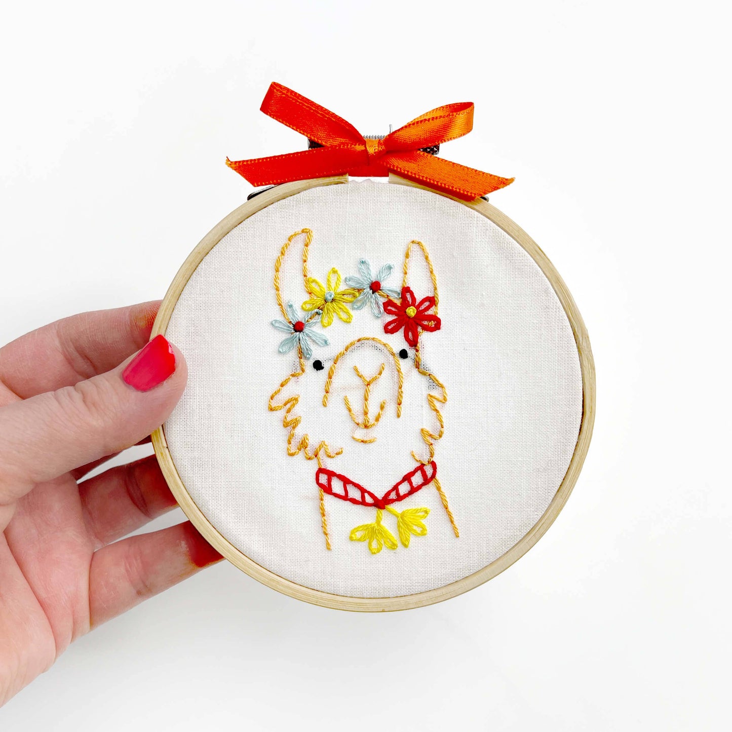 Llama 4-inch embroidery kit