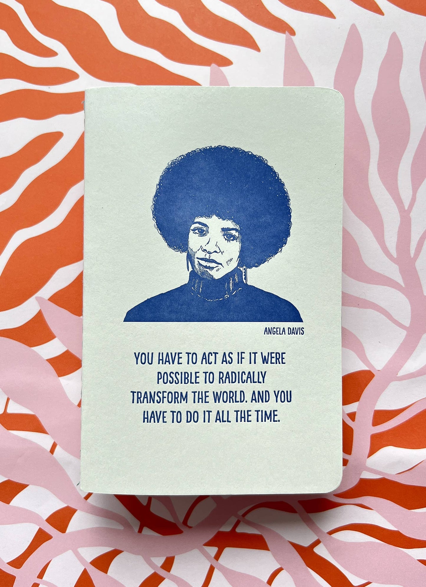 Angela Davis letterpress notebook