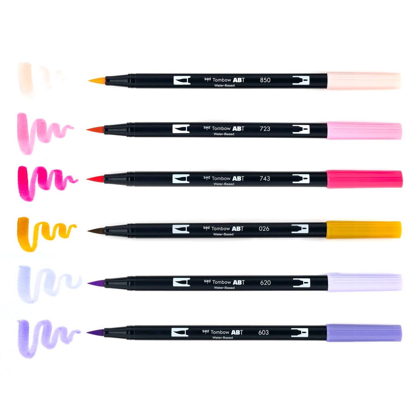 Dual Brush Pen Art Markers, Sweetheart, 6-Pack