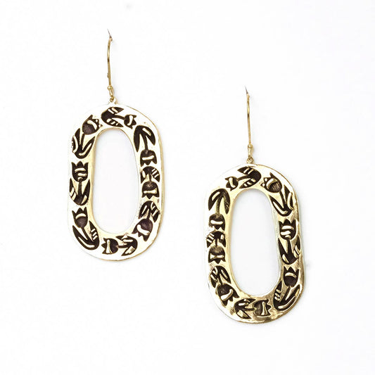 Olivia Brass Earrings