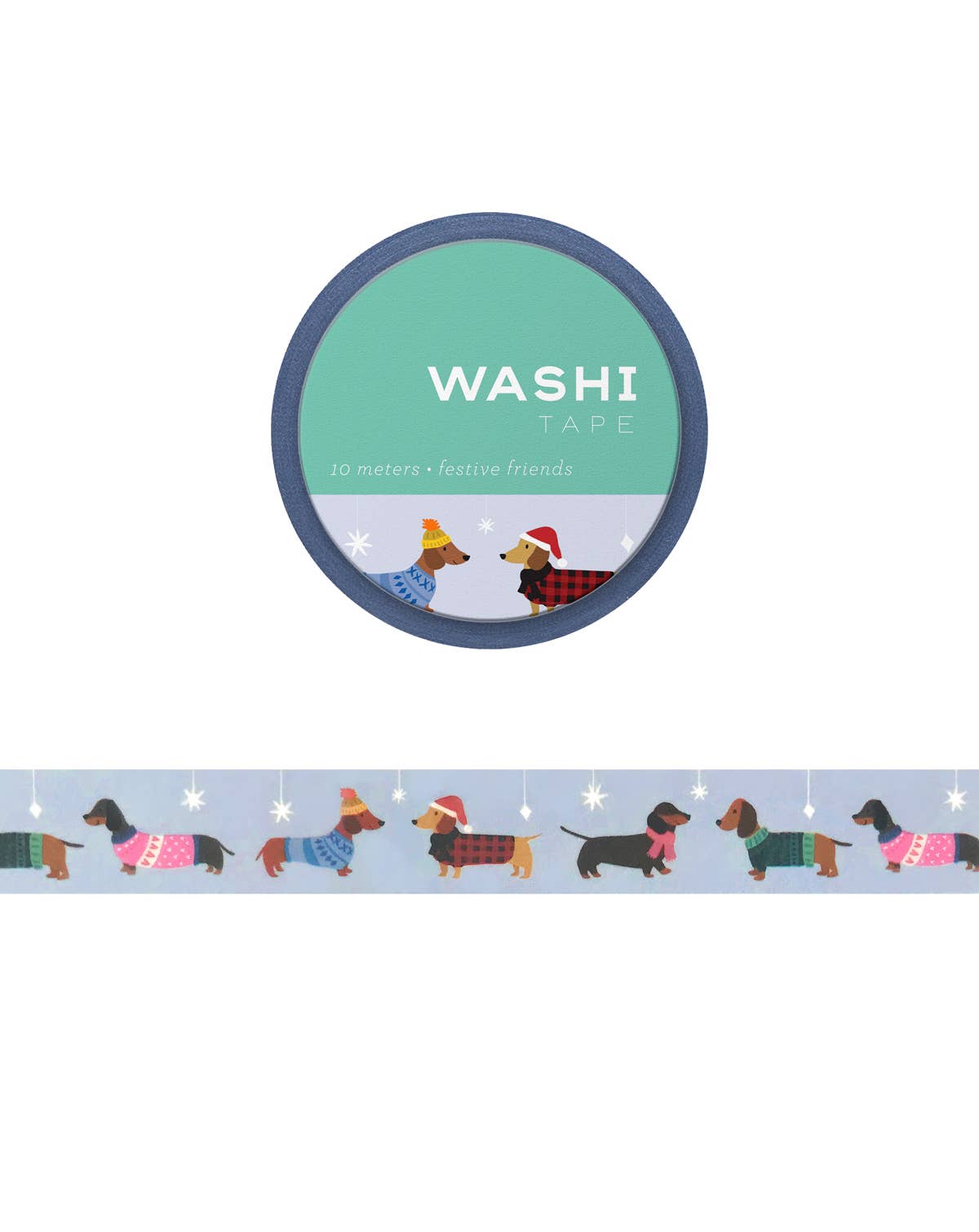 Festive Friends Dachshunds Washi Tape