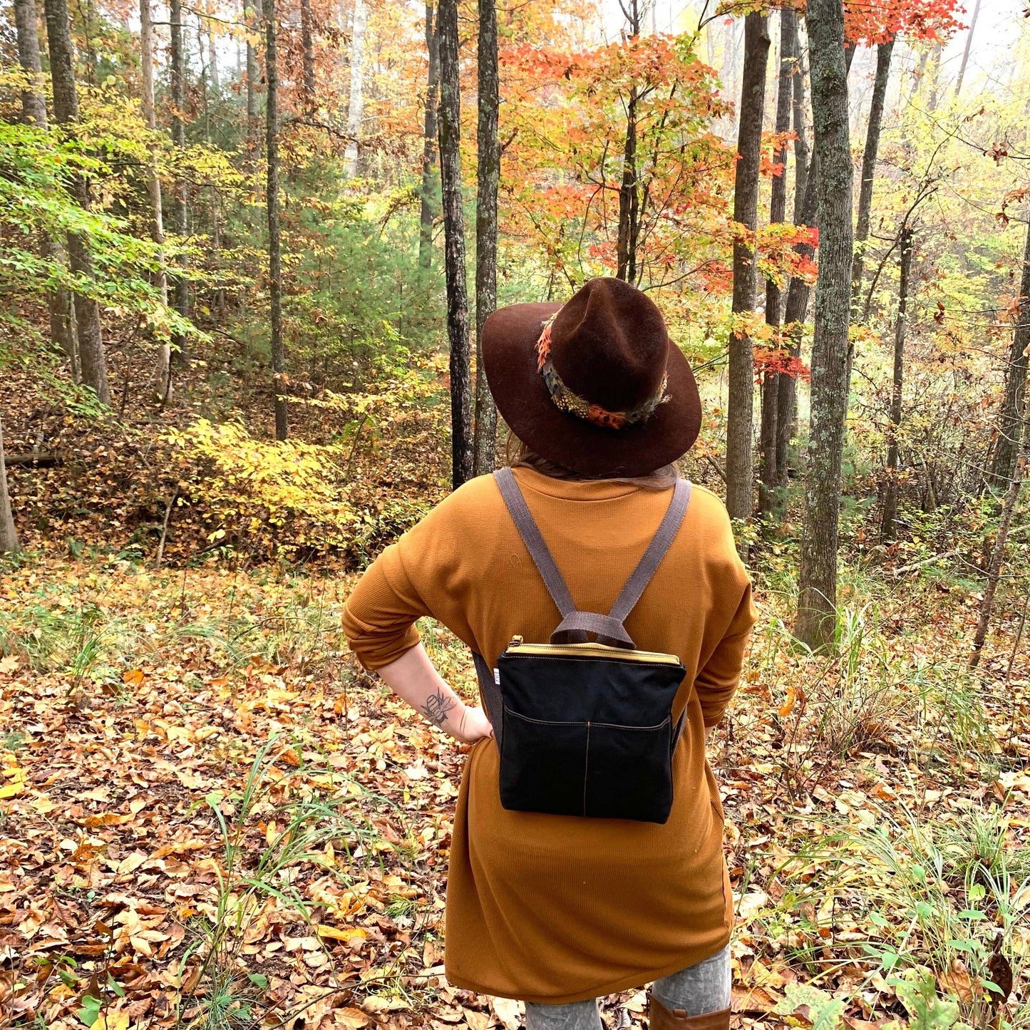 Mini Backpack - Waxed Canvas