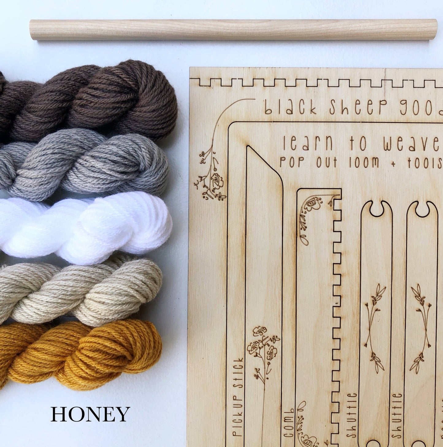 DIY Tapestry Weaving Kit with Loom for Beginners - Yarn & Fiber Crafts