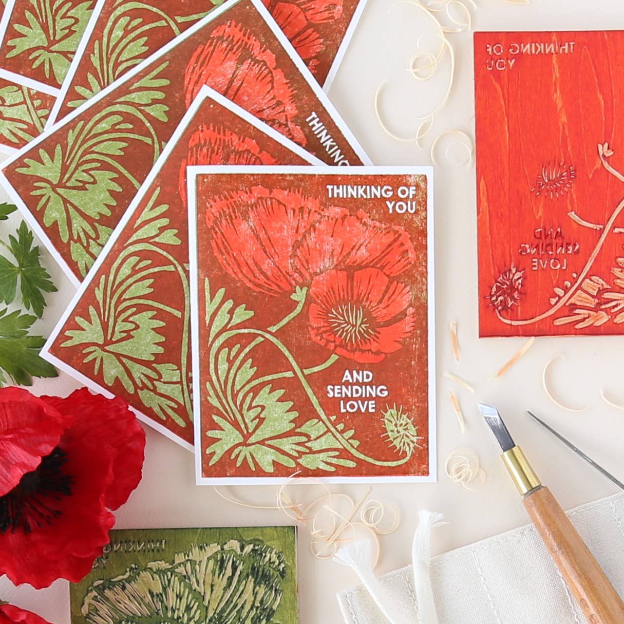 Thinking of You (Red Poppies) Card