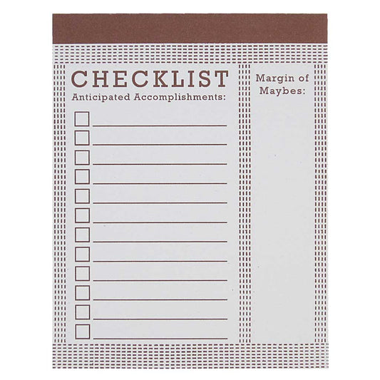 Checklist to-do notepad