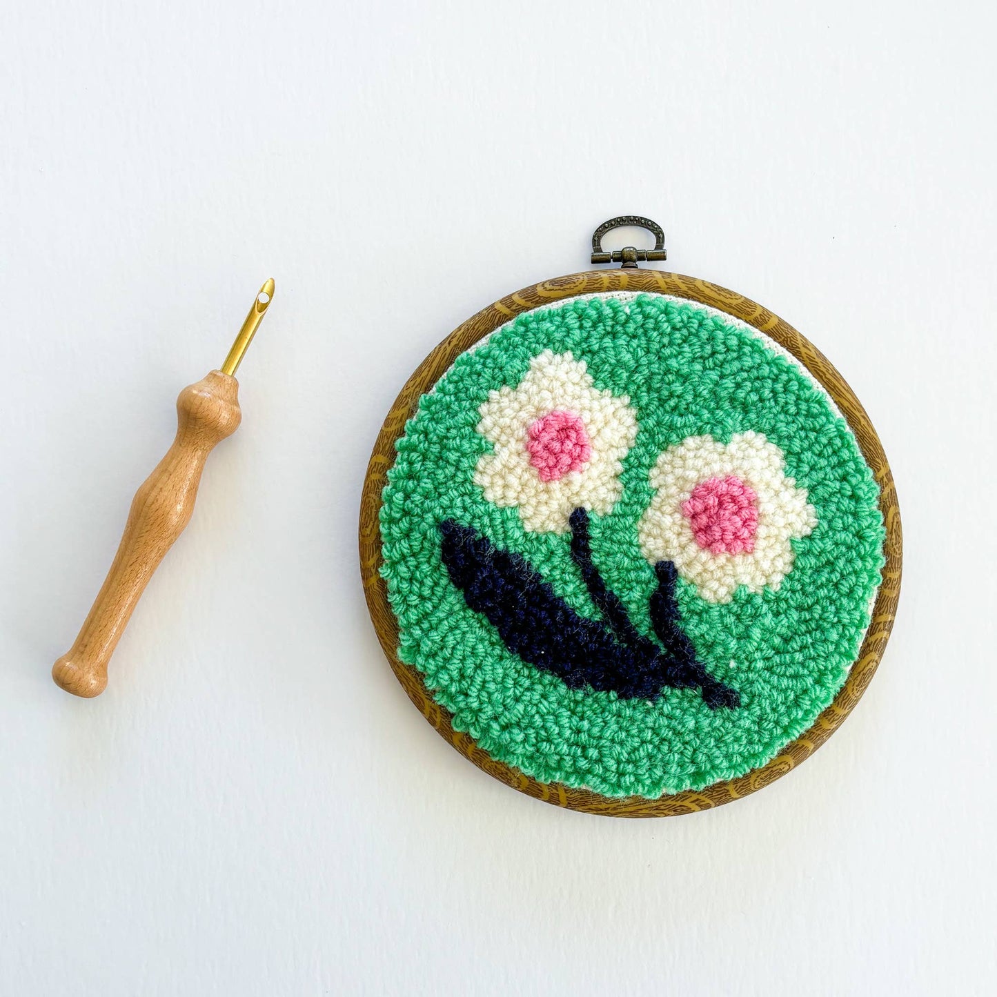 Jade Flowers Punch Needle Kit