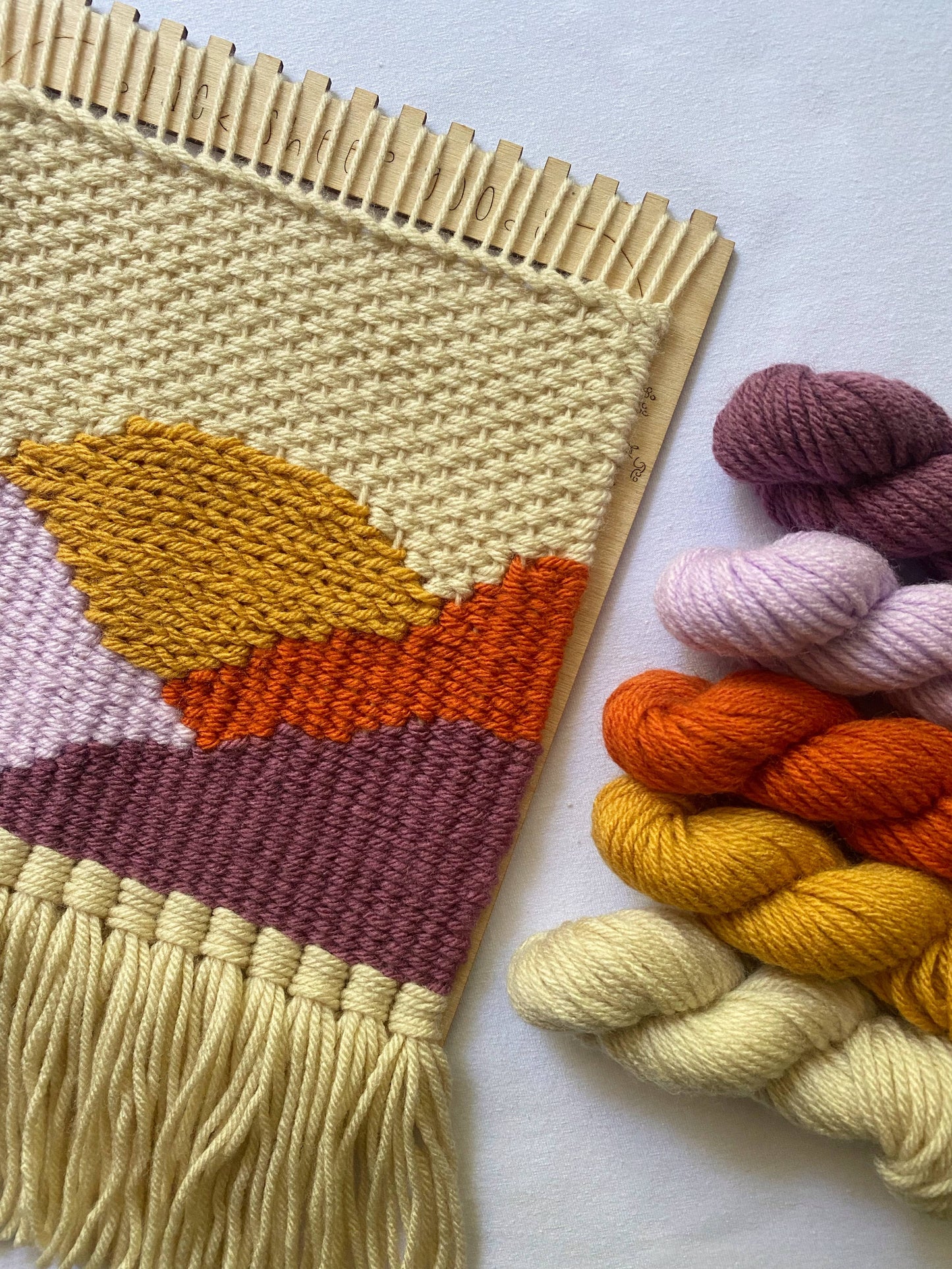 DIY Tapestry Weaving Kit with Loom for Beginners - Yarn & Fiber Crafts