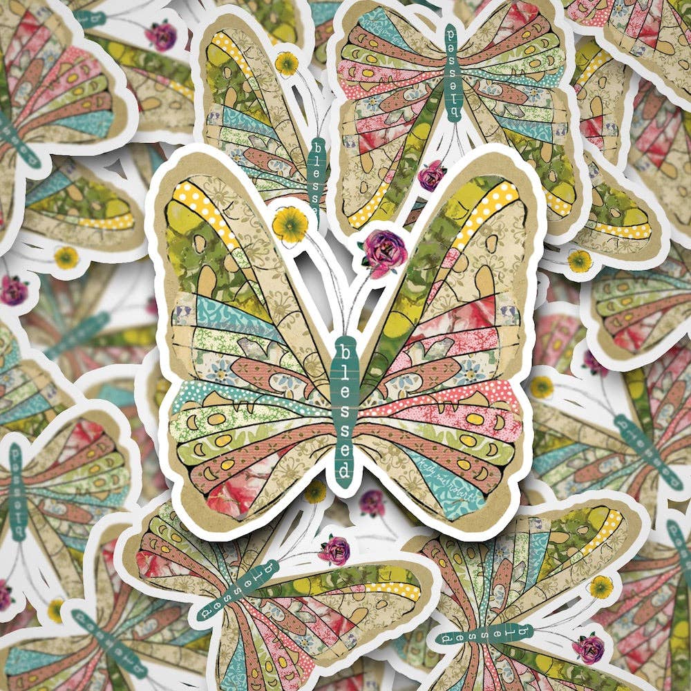 Blessed Butterfly Sticker by artist Kelly Rae Roberts