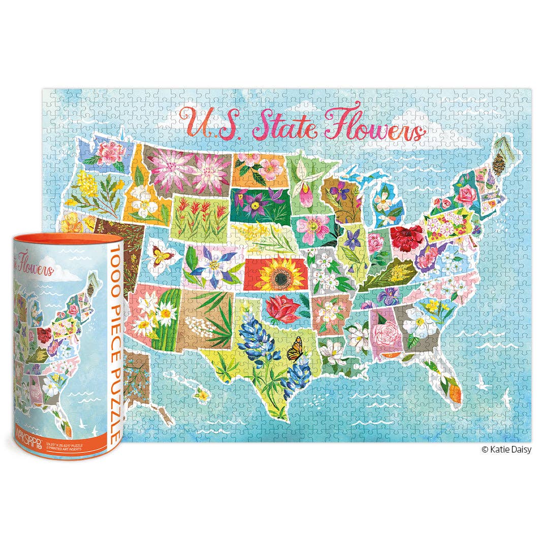 U.S. State Flowers 1000 Piece Puzzle