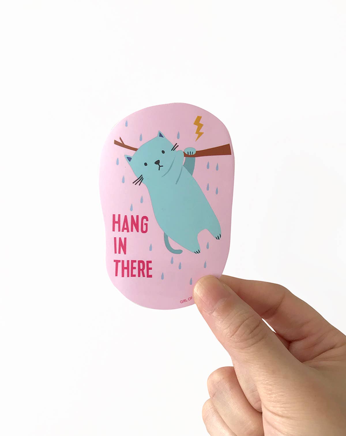 Hang In There Cat Sticker