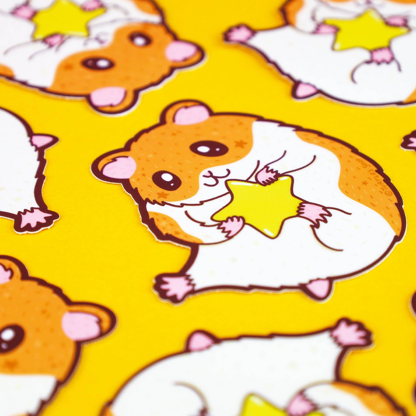 HamStar the Hamster Vinyl Sticker