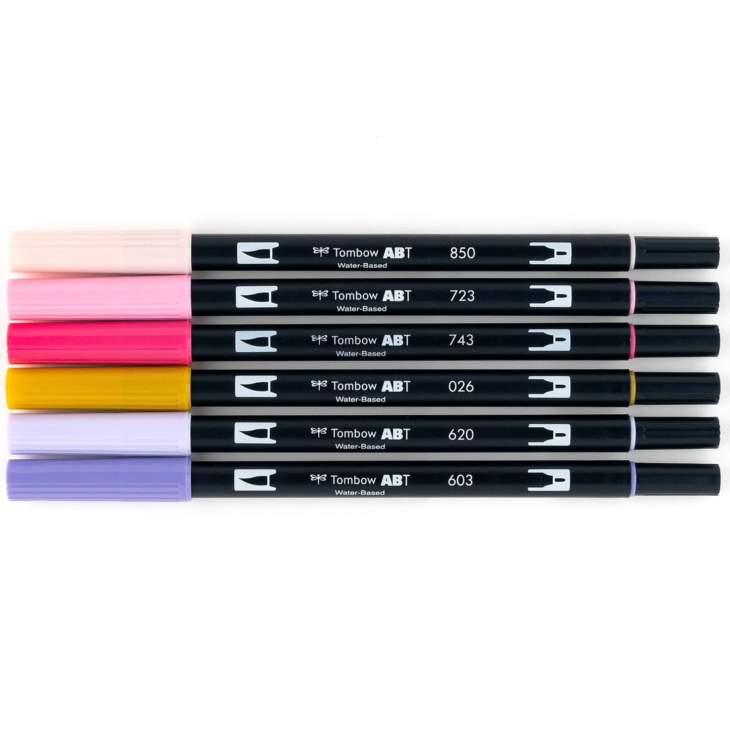 Dual Brush Pen Art Markers, Sweetheart, 6-Pack