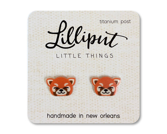 Red Panda Earrings