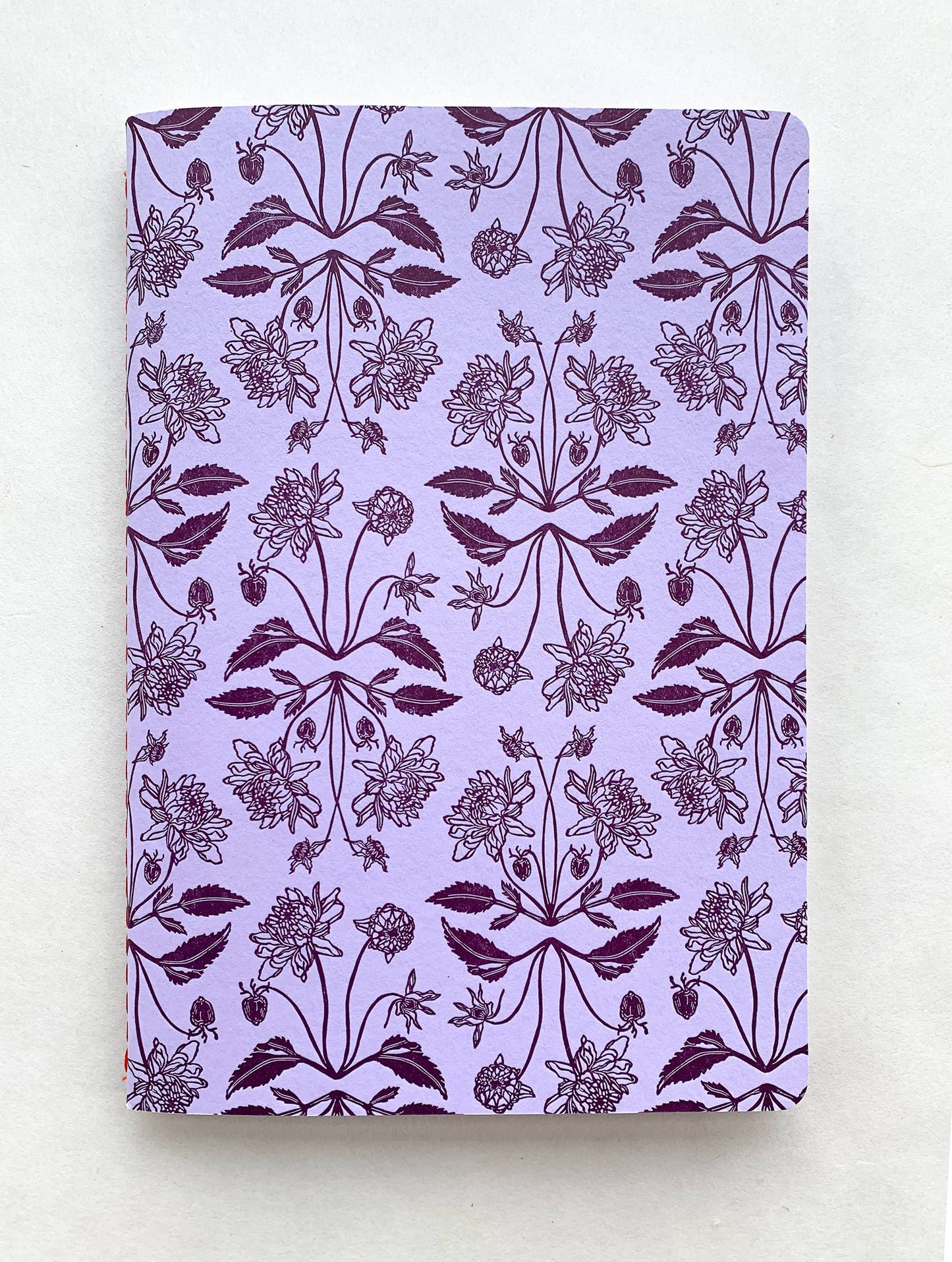 Botanical pattern letterpress notebook