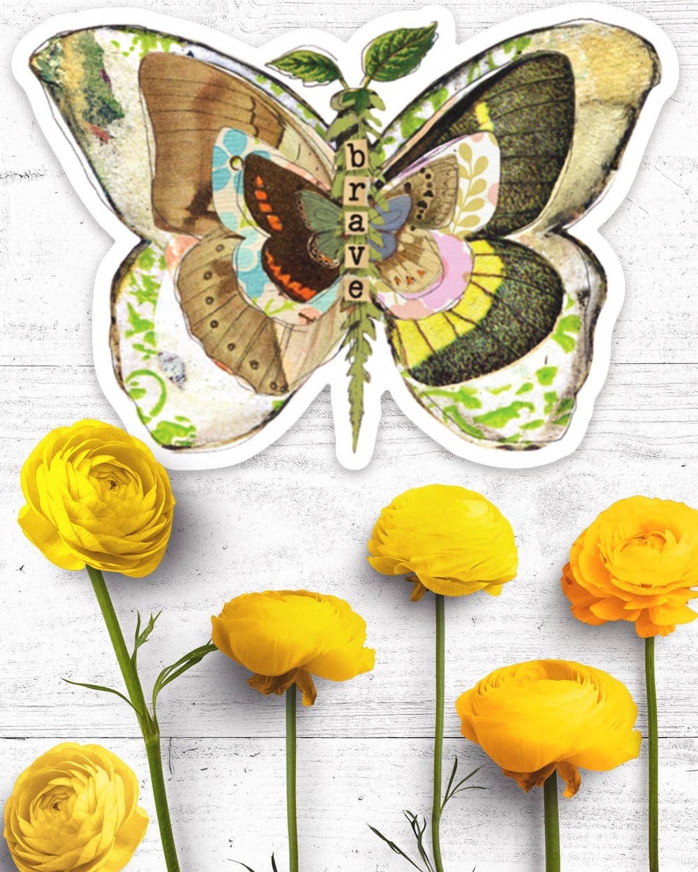 Brave Butterfly Sticker by artist Kelly Rae Roberts