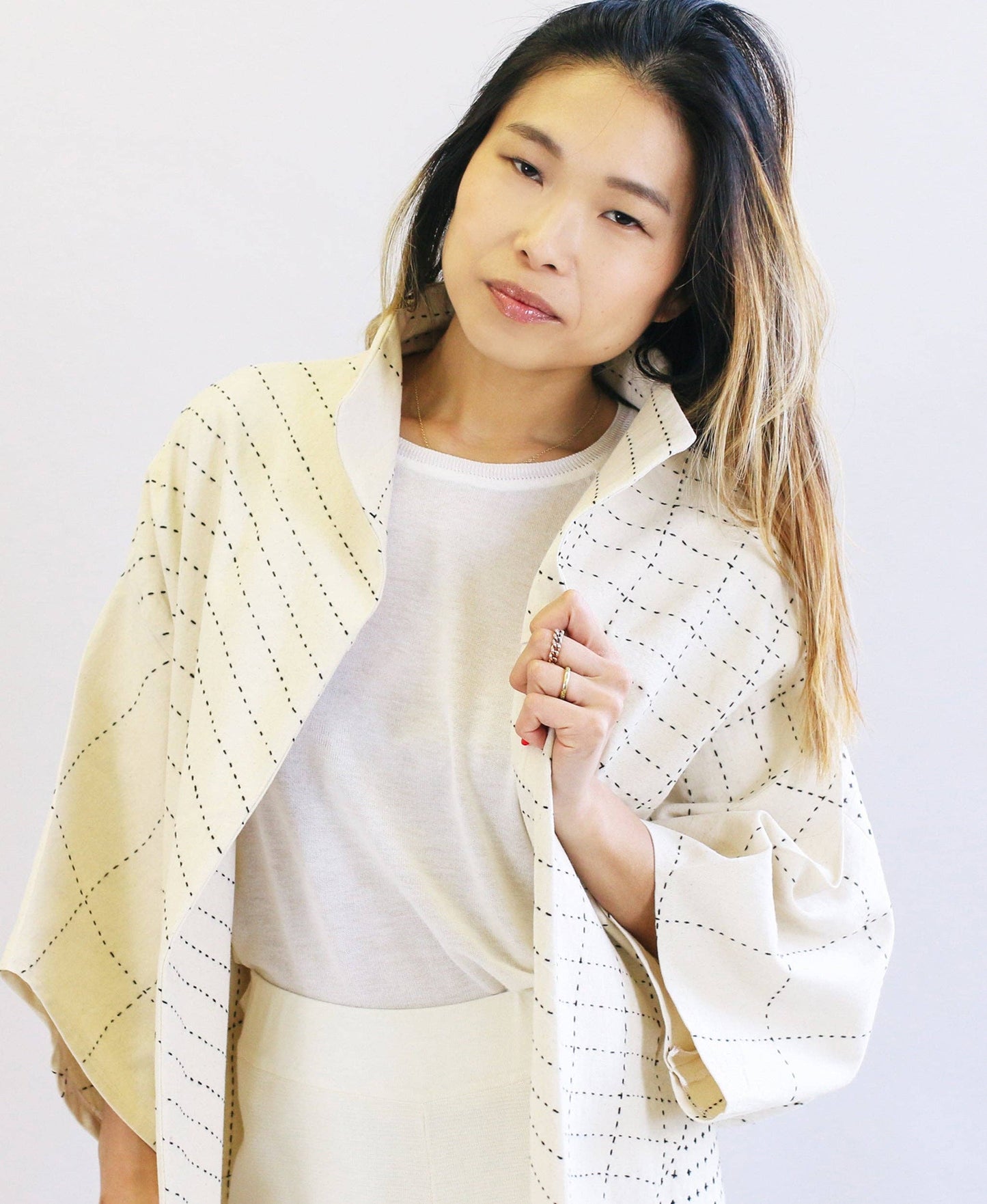 Cocoon Jacket by Anchal - Bone