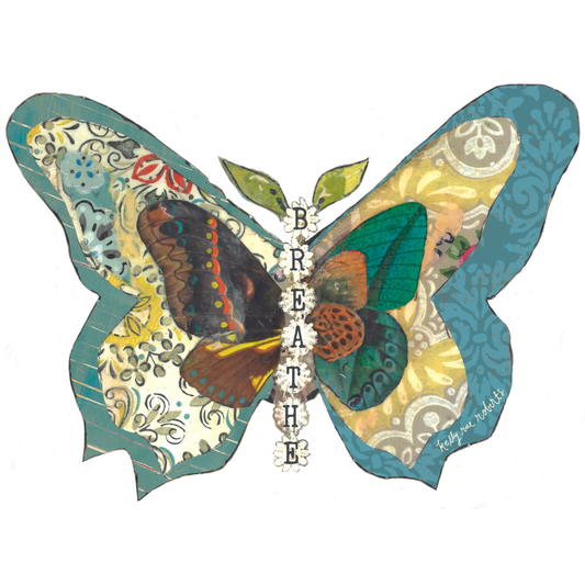 Breathe Butterfly Sticker by artist Kelly Rae Roberts