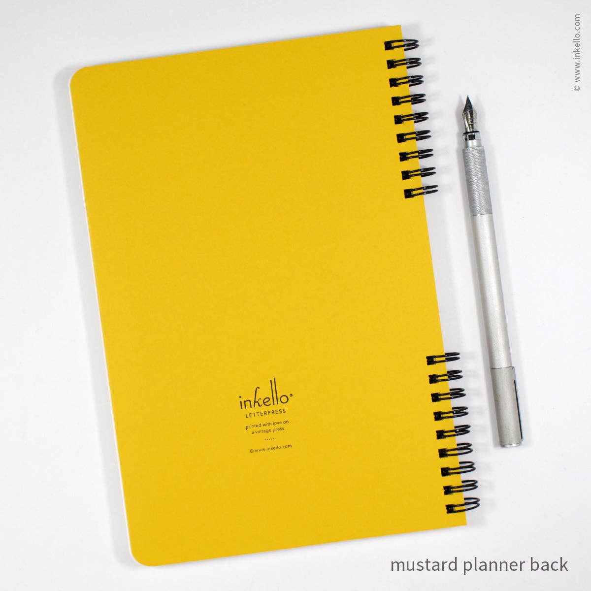 Weekly Planner with Mustard Cover + Black School Cursive