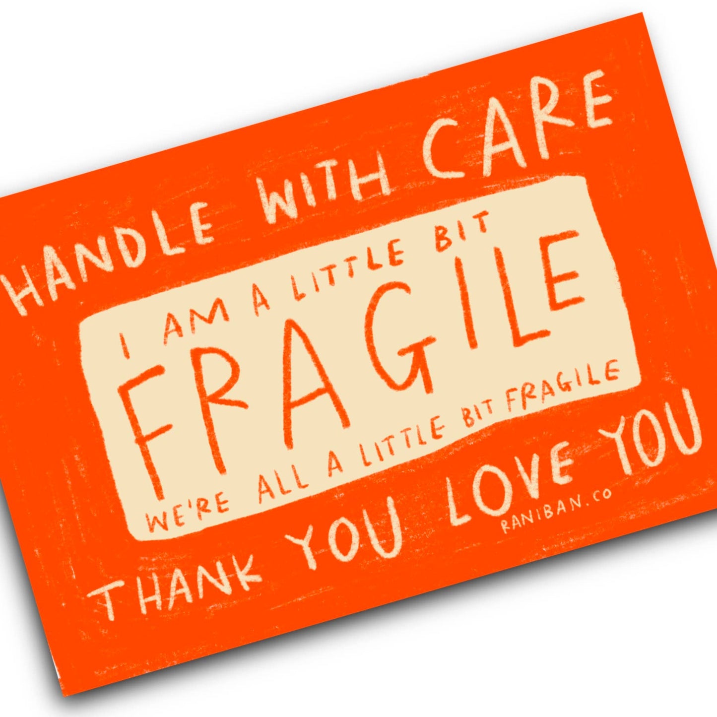 A LITTLE BIT FRAGILE Sticker by Rani Ban