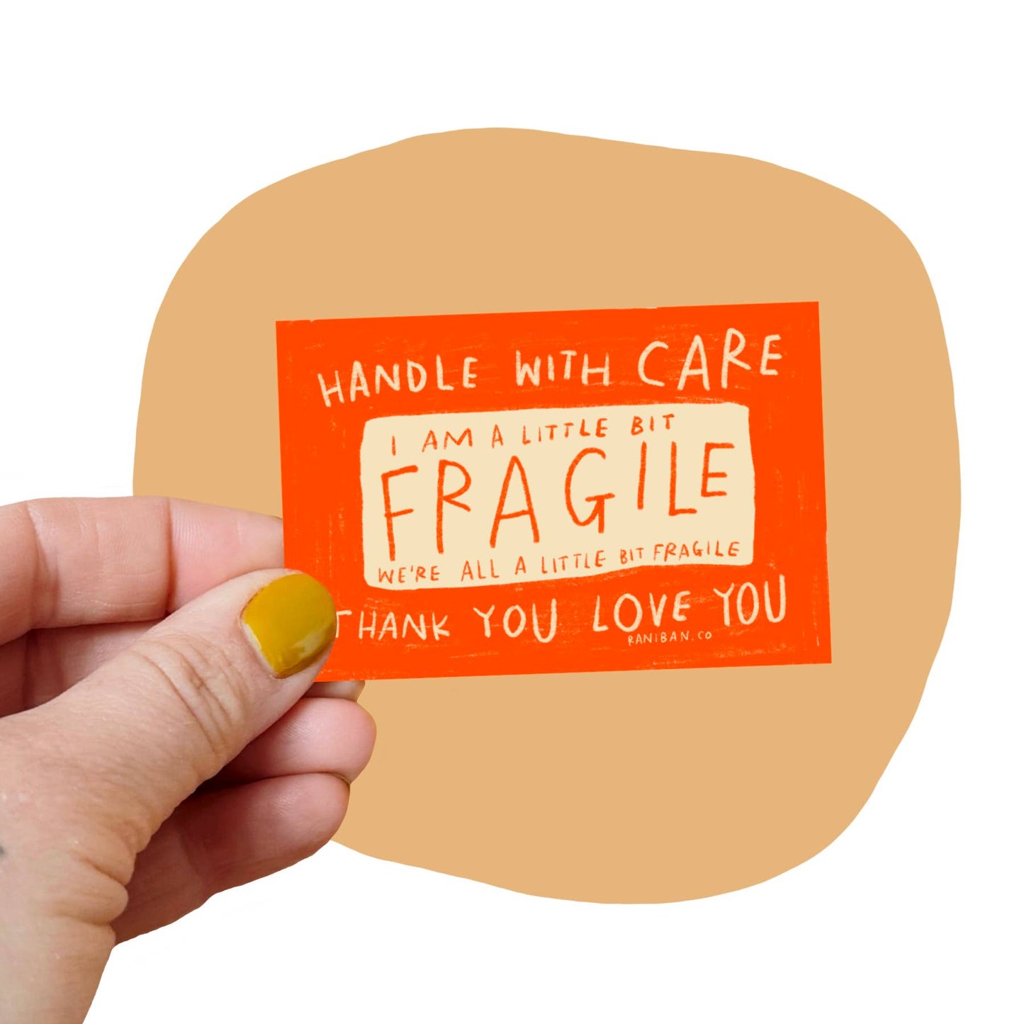 A LITTLE BIT FRAGILE Sticker by Rani Ban