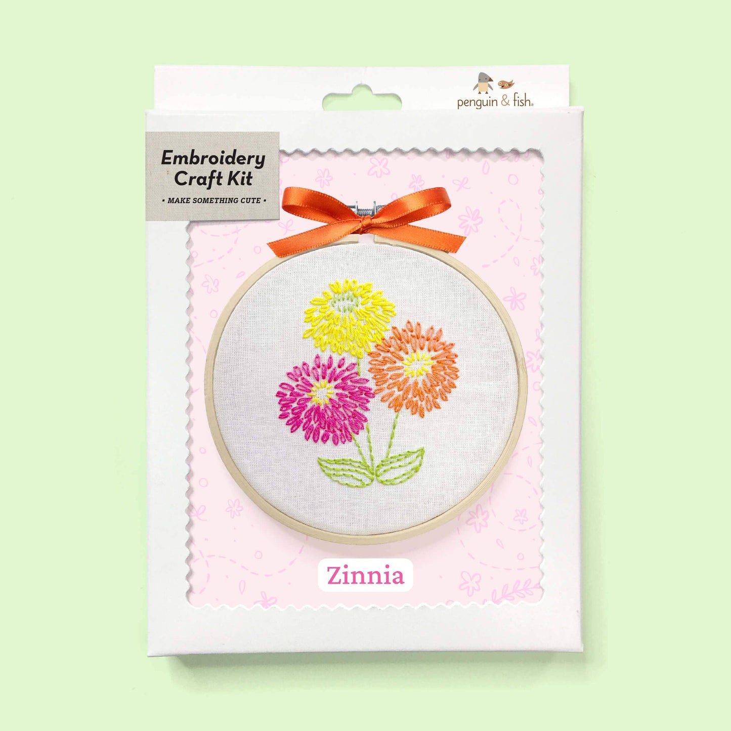 Zinnia 4" embroidery kit