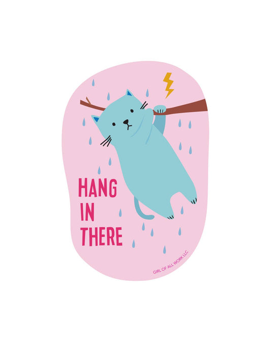 Hang In There Cat Sticker