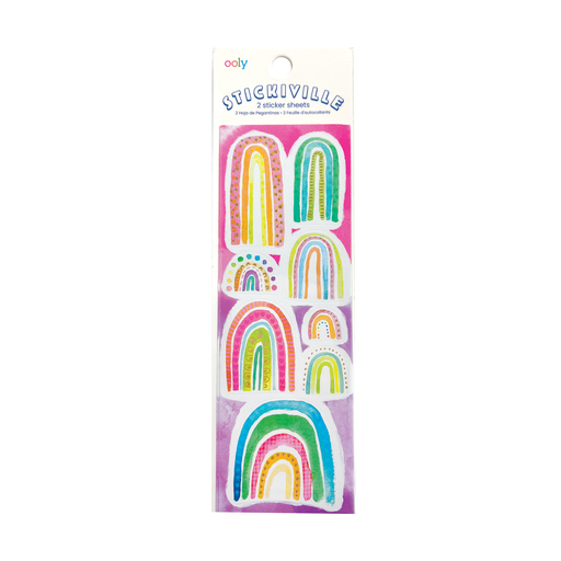 Stickiville Skinny - Watercolor Rainbows Stickers