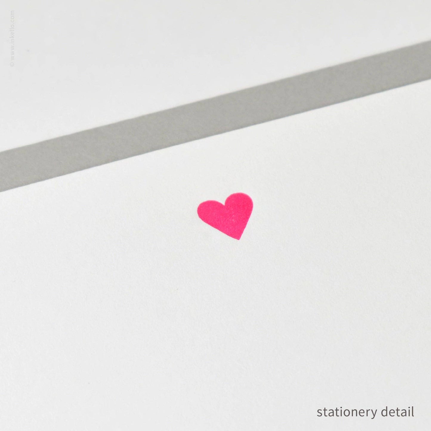 Stationery Set with Neon Pink Heart