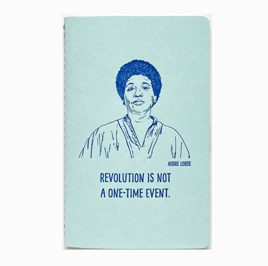 Audre Lorde letterpress notebook