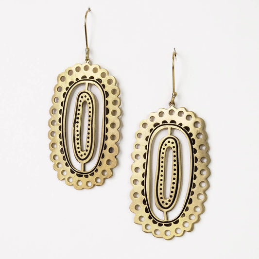 Lacey Brass Earrings