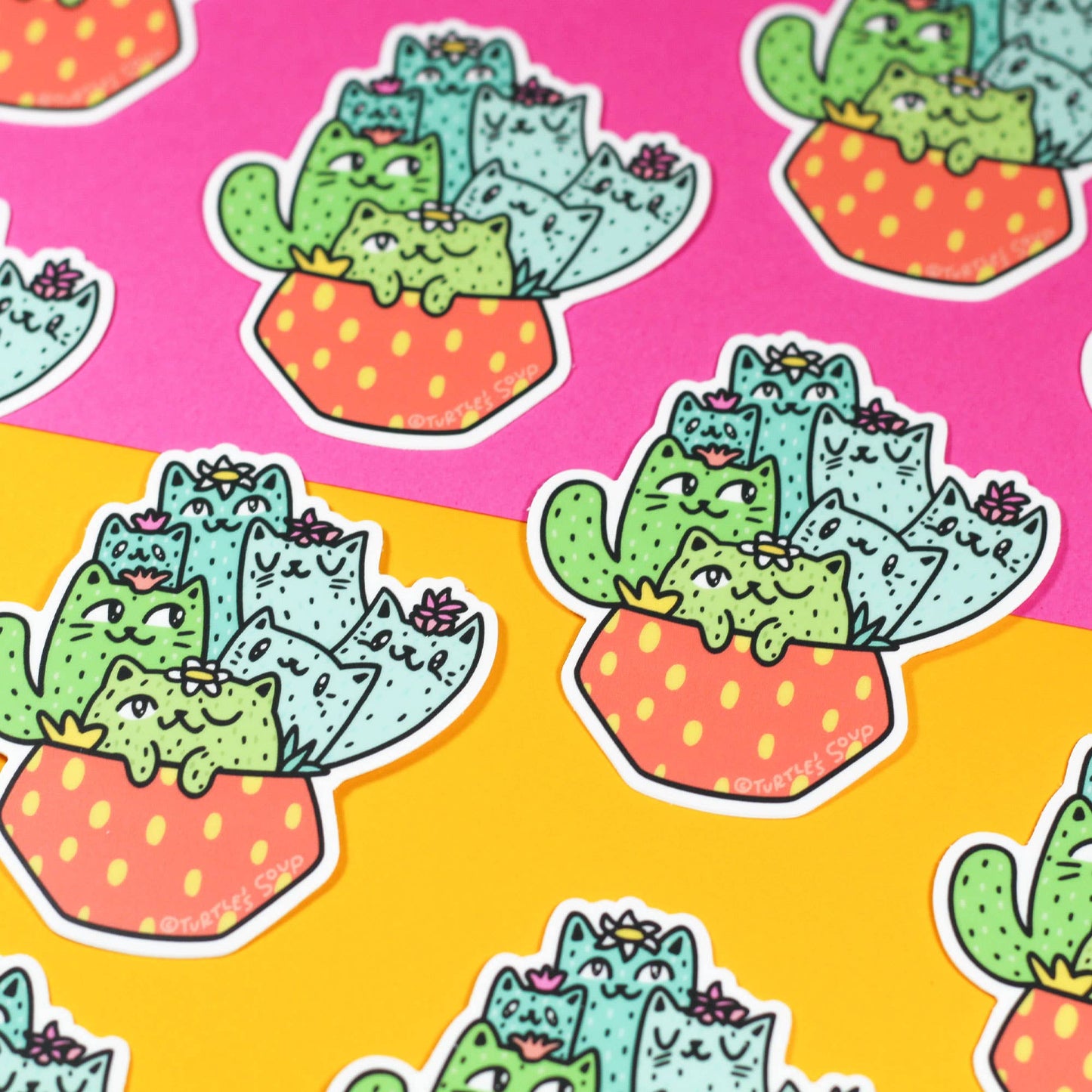 Cactus Cats Vinyl Sticker