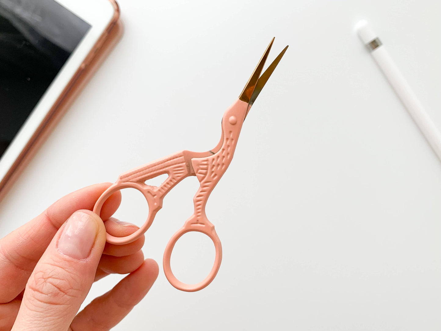 small sewing + embroidery scissors (bird)