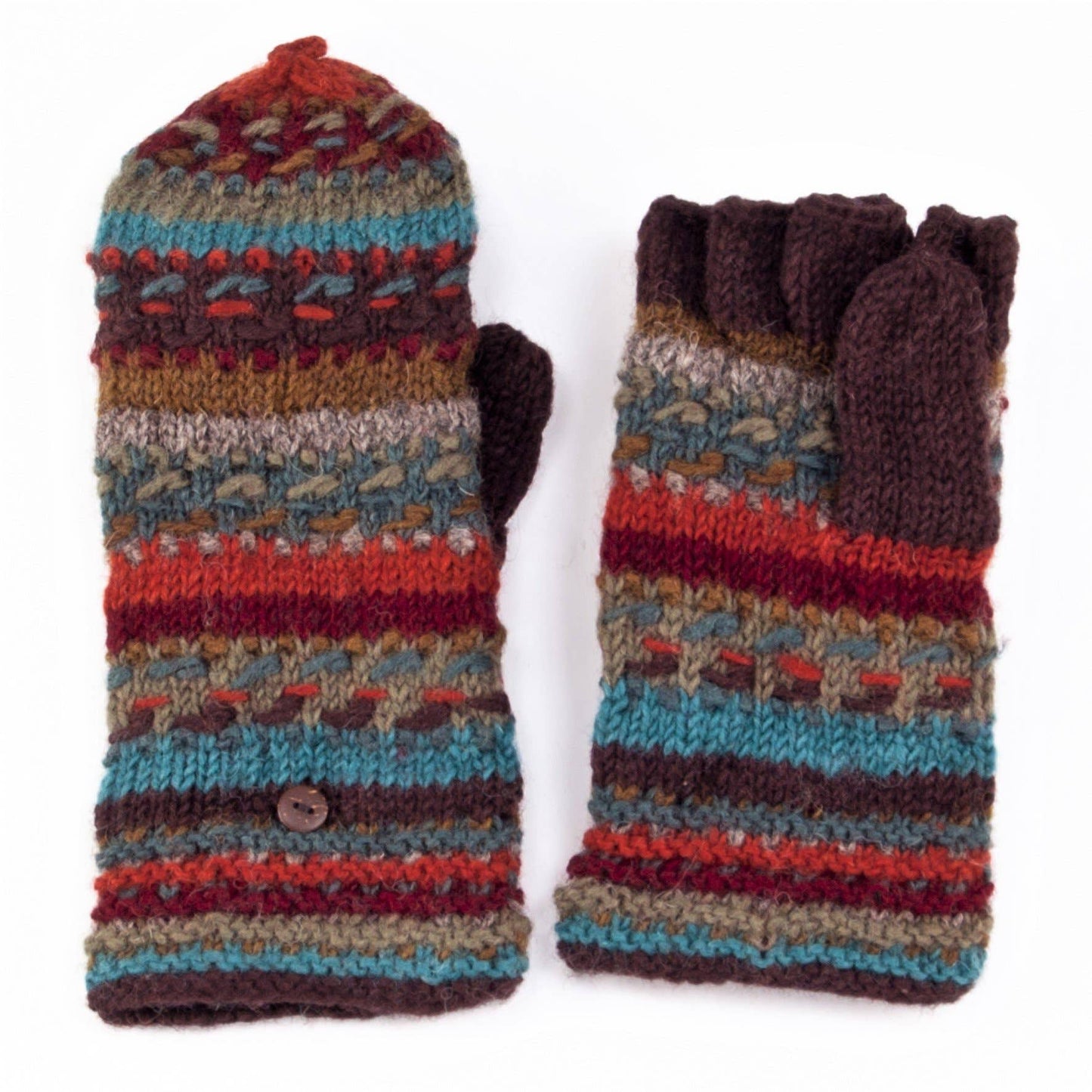 Navika - women's wool knit finger mittens