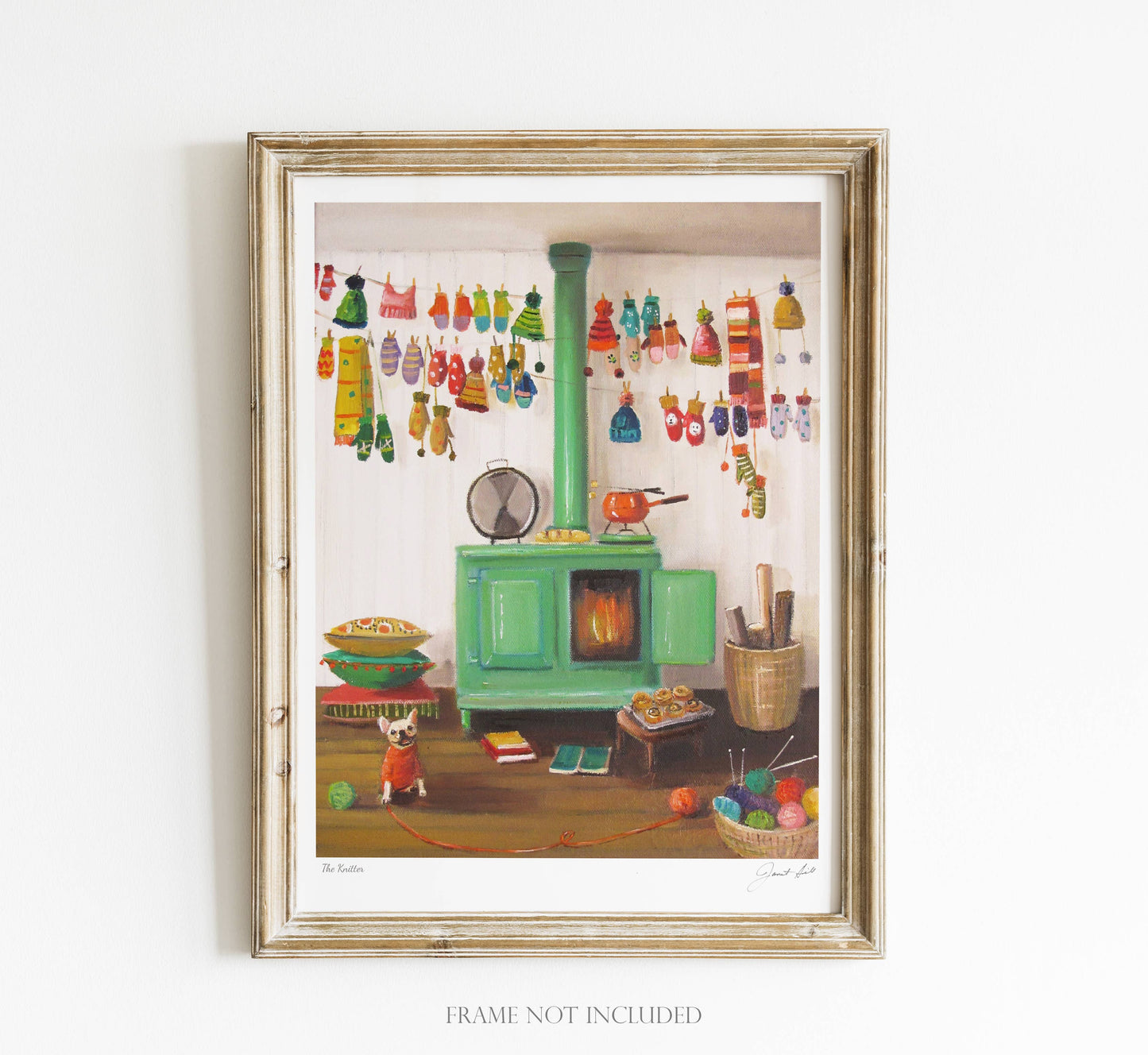 The Knitter Art Print by Janet Hill