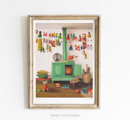 The Knitter Art Print by Janet Hill