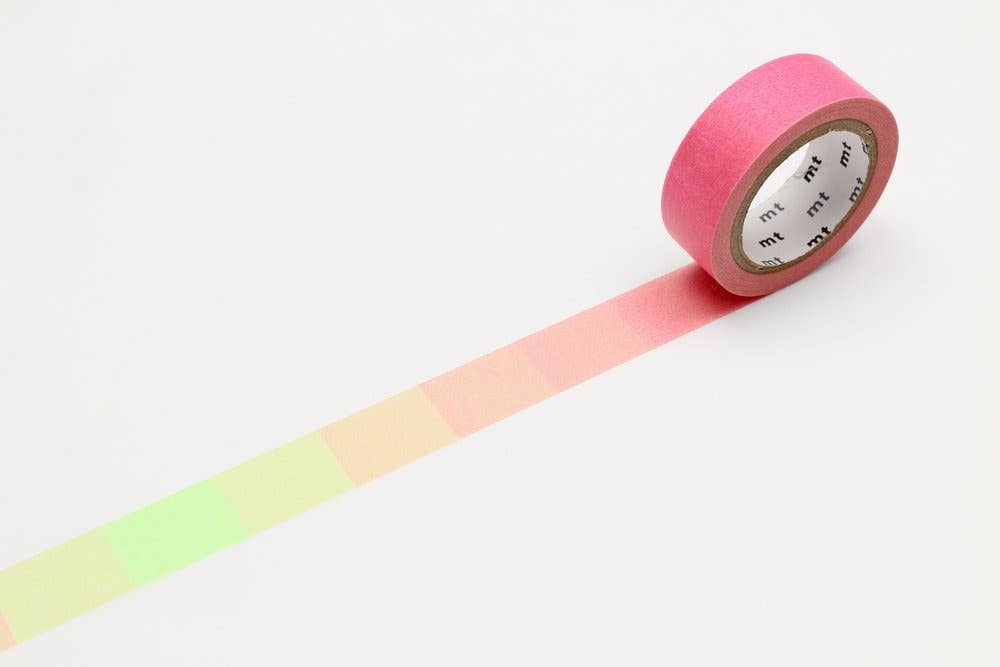 Fluo Gradation Pink/Green Washi Tape