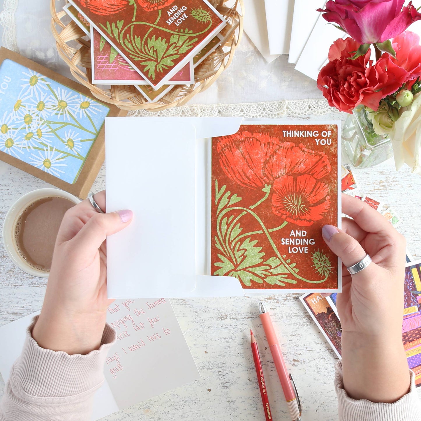 Thinking of You (Red Poppies) Card