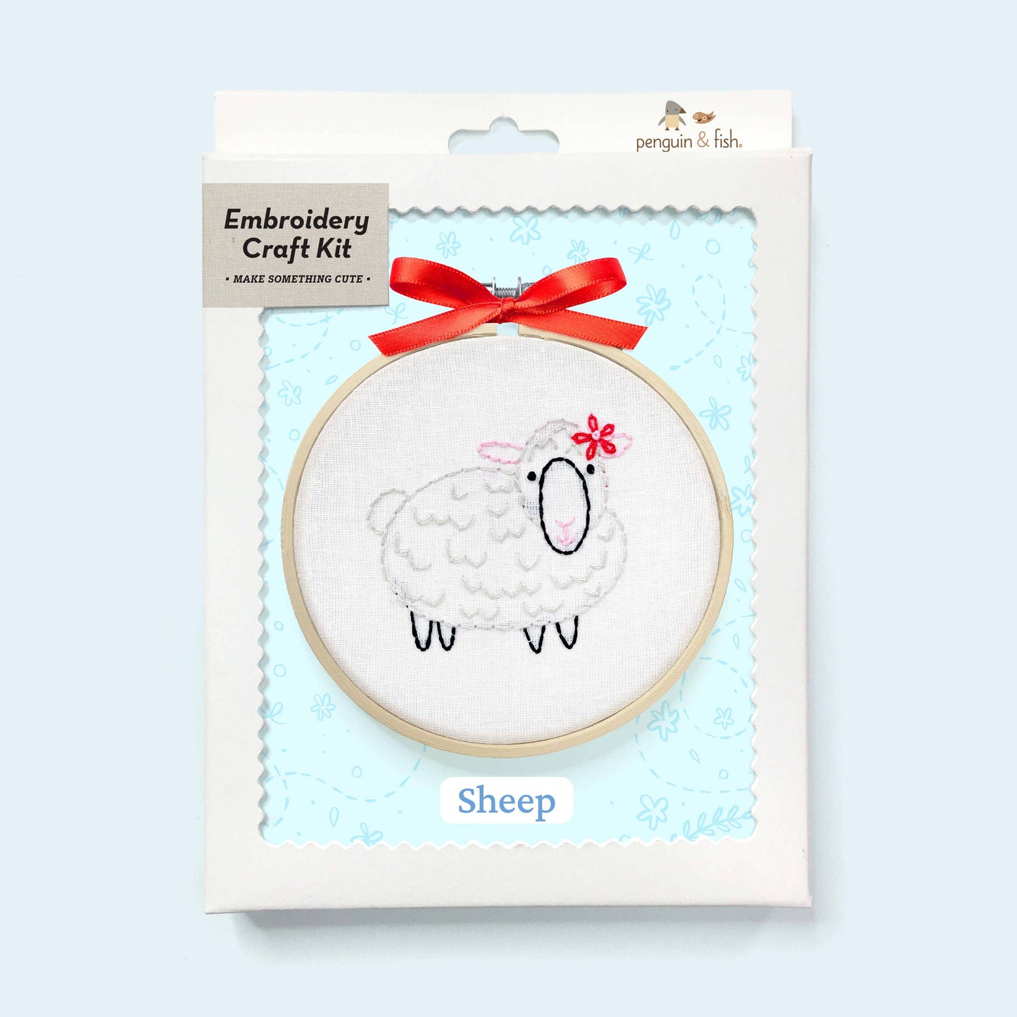 Sheep 4" embroidery kit