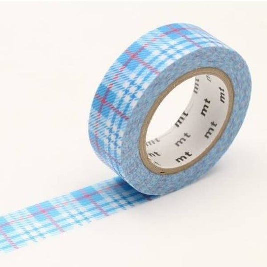 Check Light Blue Washi Tape