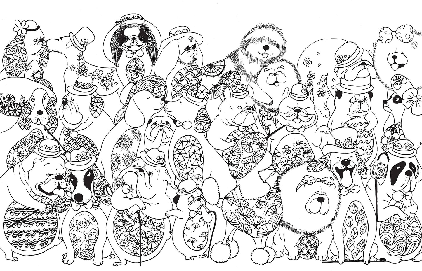 A Million Dogs Coloring Book