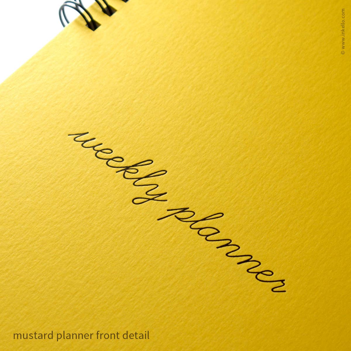 Weekly Planner with Mustard Cover + Black School Cursive